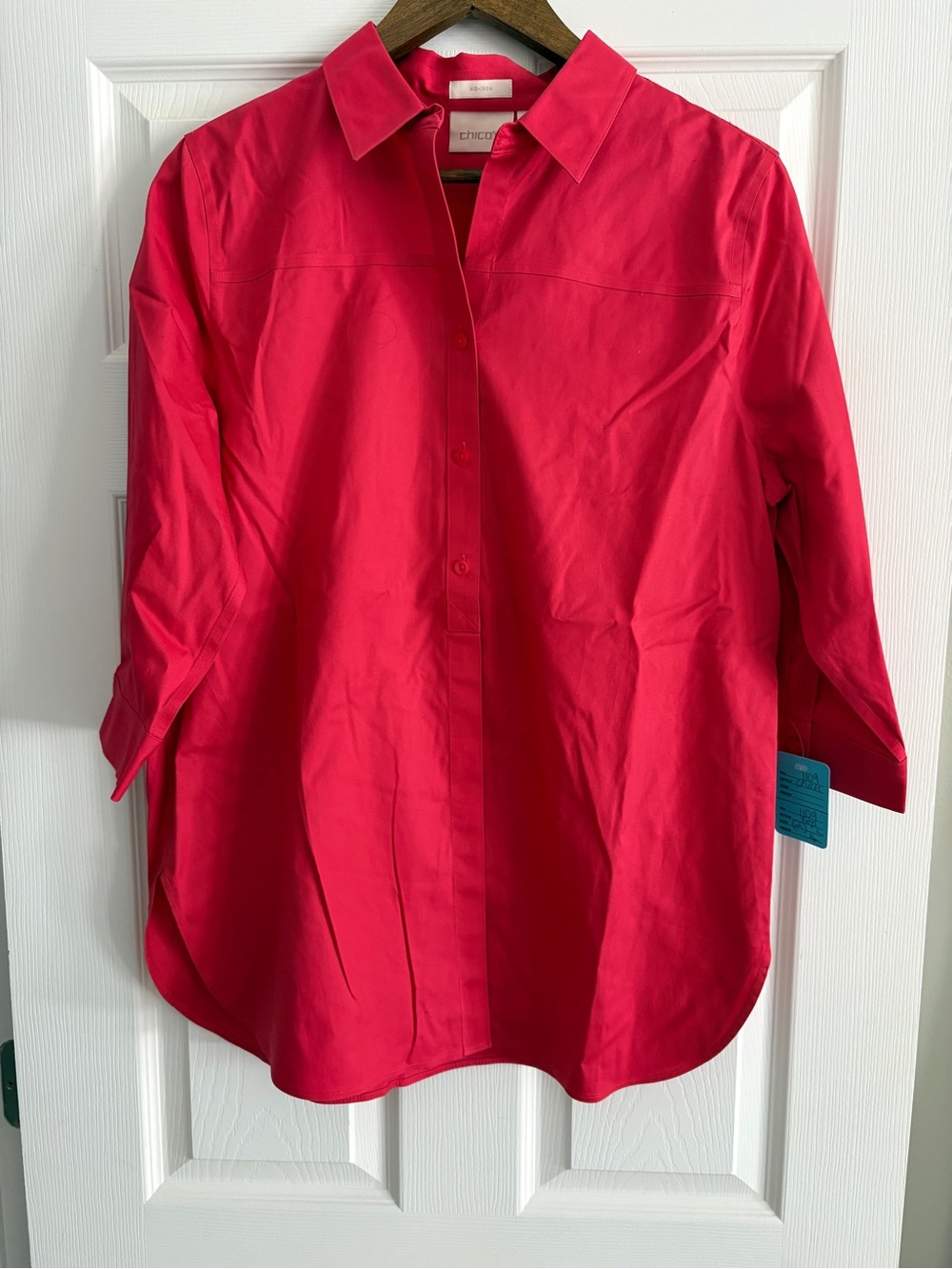 Chico's red Button-Front Tunic